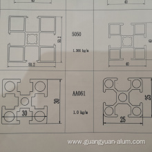 Anodized and Powder Coating Aluminum Modular Profiles